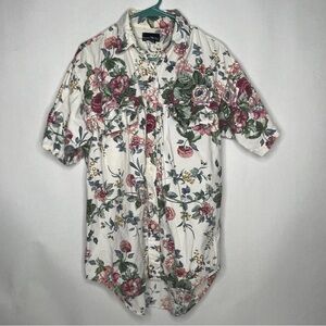 Vintage Hunter's Run Women's Size  S Button up Shirt Floral Easter 80s 90s Small